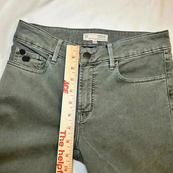 2/$30 Odd Molly Main Purpose 27 Pants Trousers Jeans Green Skinny Soft Casual - Picture 10 of 11